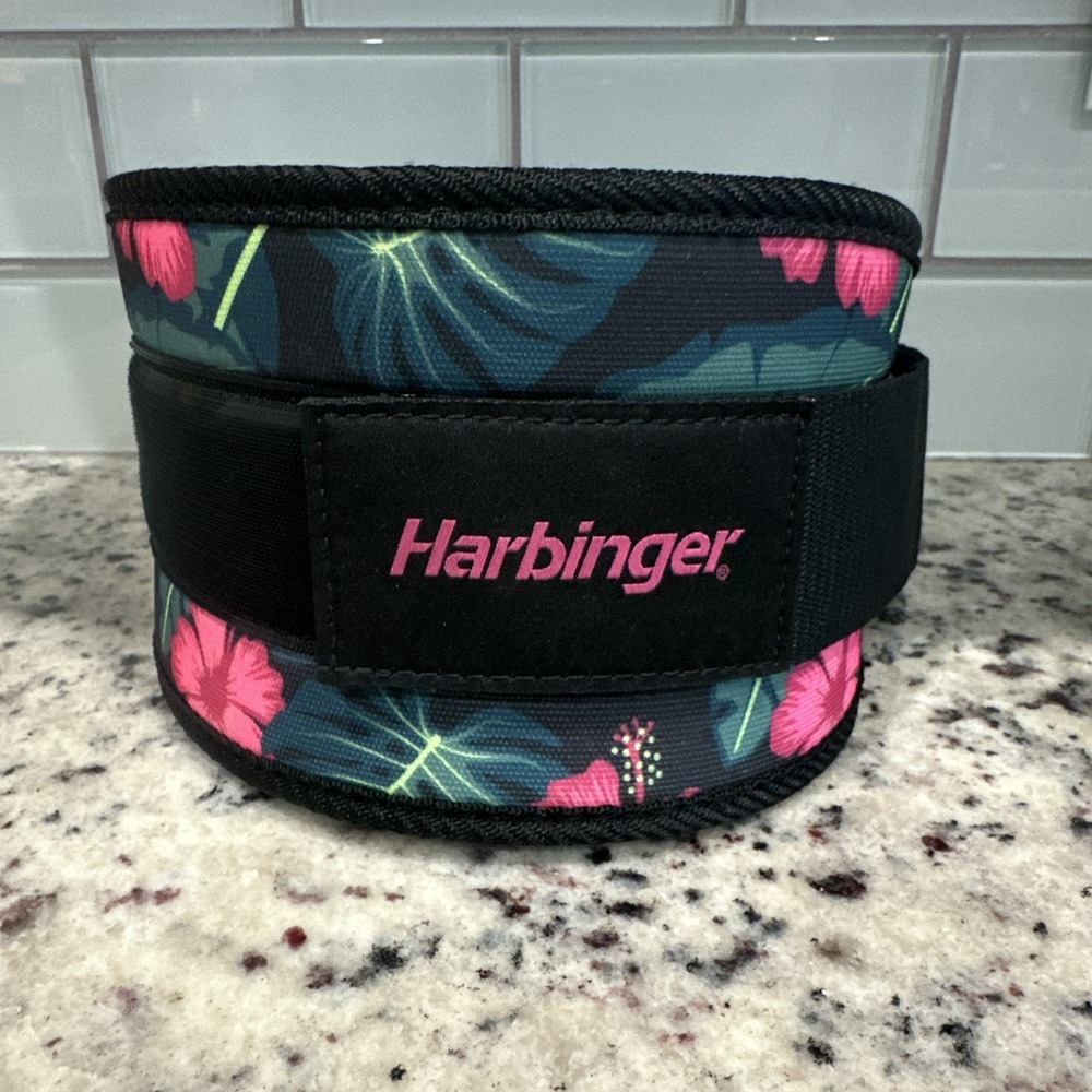 NEW Harbinger 4.5" Unisex Foam Core Weight Lifting Belt - Floral Size Small S